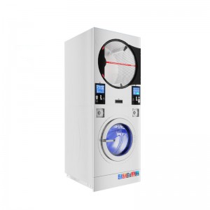 WDH Commercial Laundry Equipment Stack Washer And Dryer Coin Operated For Laundromat On Sale