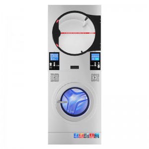 Fully Automatic Stack Washer Dryer Laundry Equipment