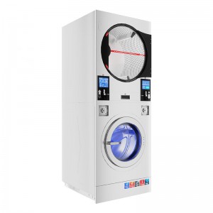 Fully Automatic Stack Washer Dryer Laundry Equipment