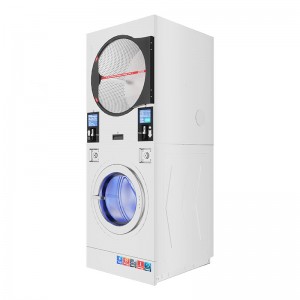 Fully Automatic Stack Washer Dryer Laundry Equipment