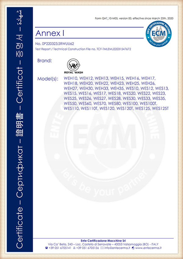Washer-CERTIFICATE OF EUROPE_01